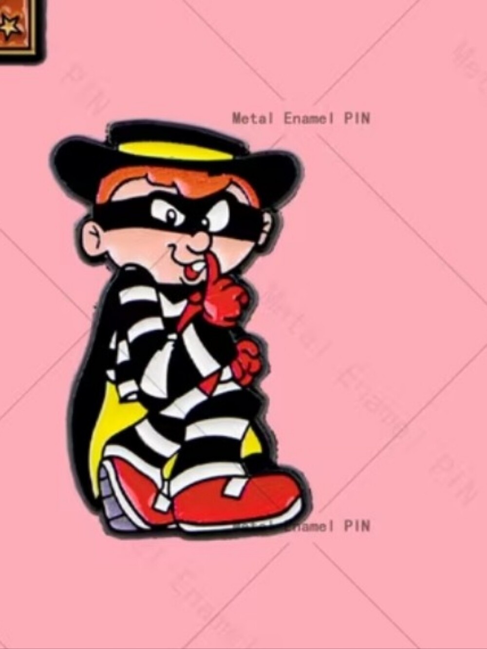 Mcdonalds The Hamburgler Bandit Enamel Pin